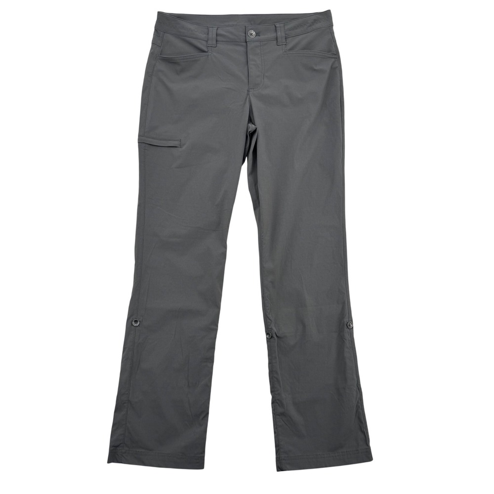 Eddie Bauer First Ascent Pants Convertible 8 Gray Hiking Stretch Horizon Roll